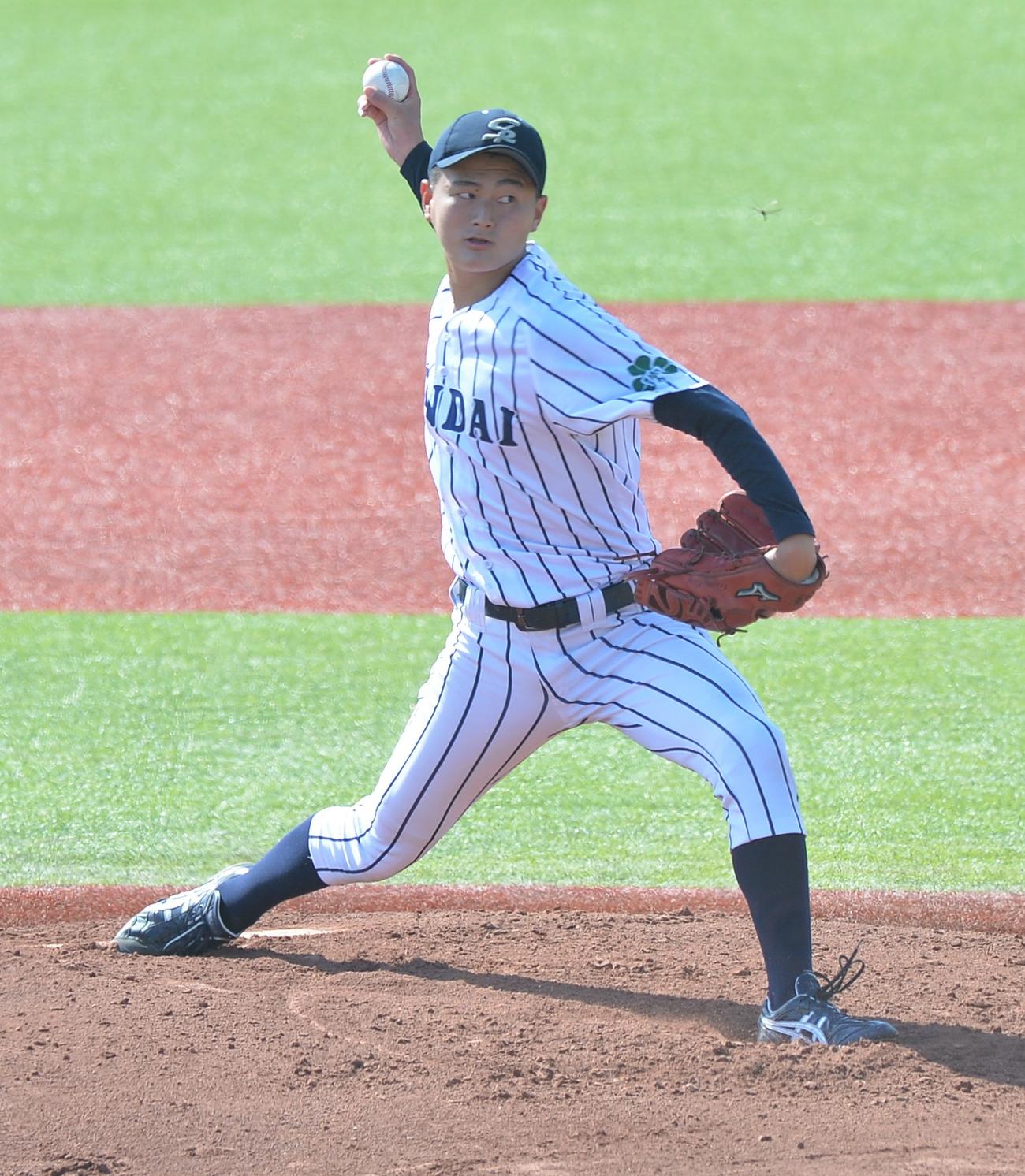 リーグ戦初完封の東北学院大・川和田