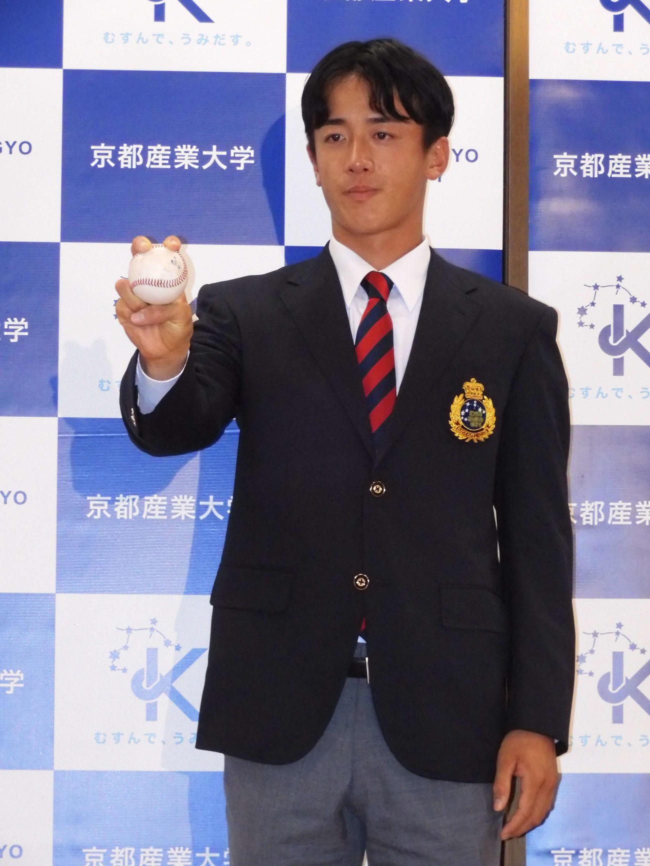 日本ハムから8位指名された京産大・北山亘基投手
