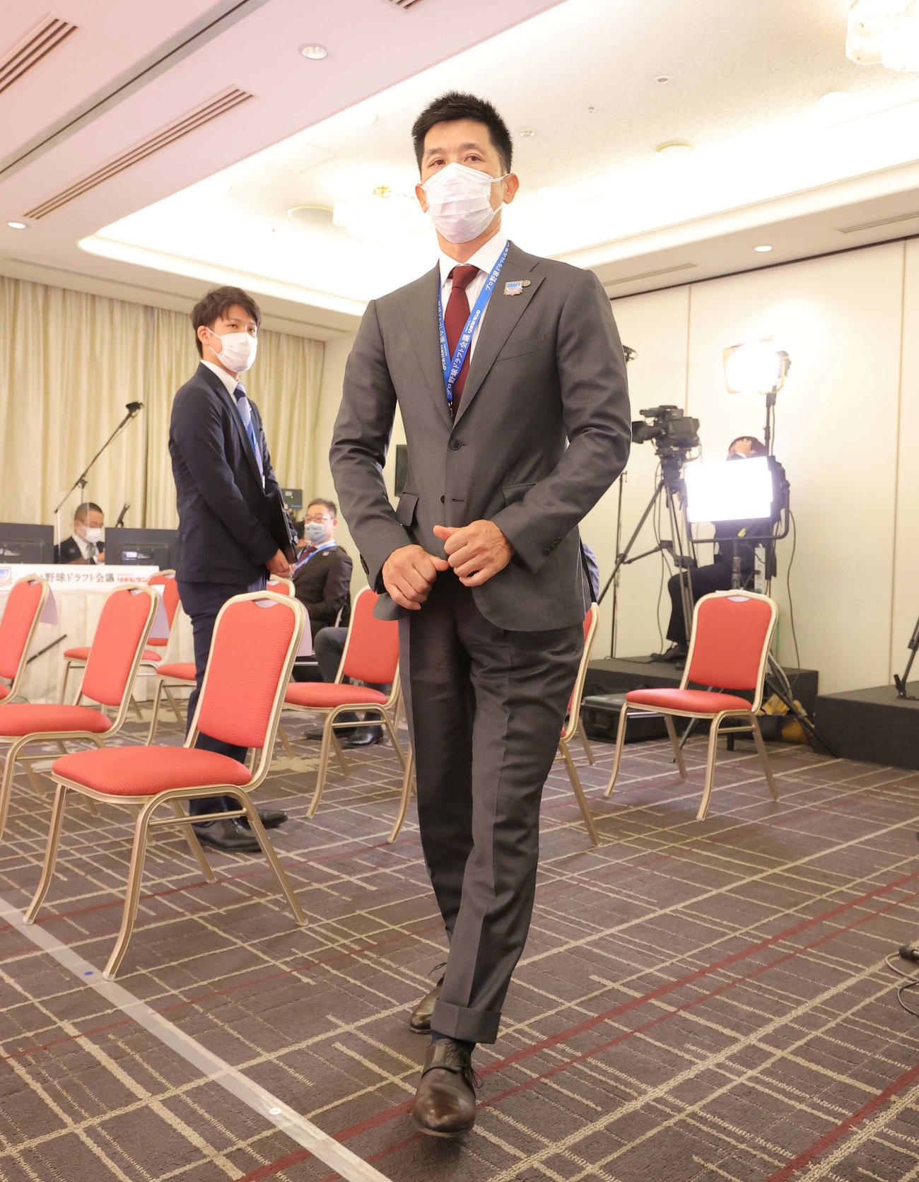 ドラフト会議に臨む阪神矢野監督（代表撮影）