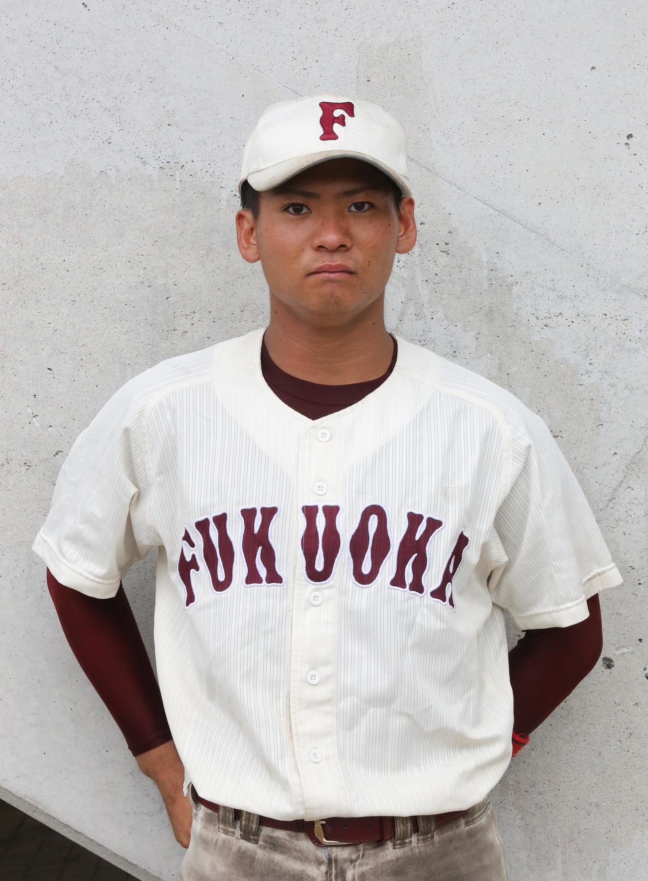 ソフトバンク育成ドラフト14位の福岡大・仲田慶介外野手（2021年9月13日撮影）
