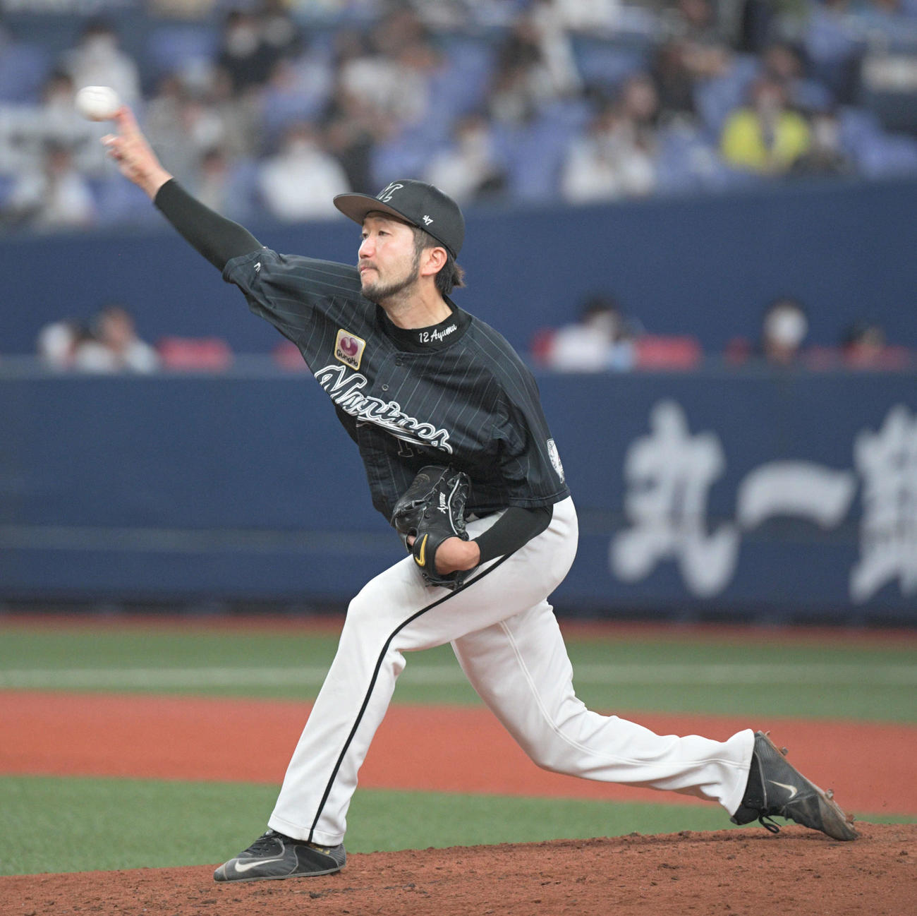 オリックス対ロッテ　8回までオリックス打線っをゼロに抑えた石川歩（撮影・渦原淳）