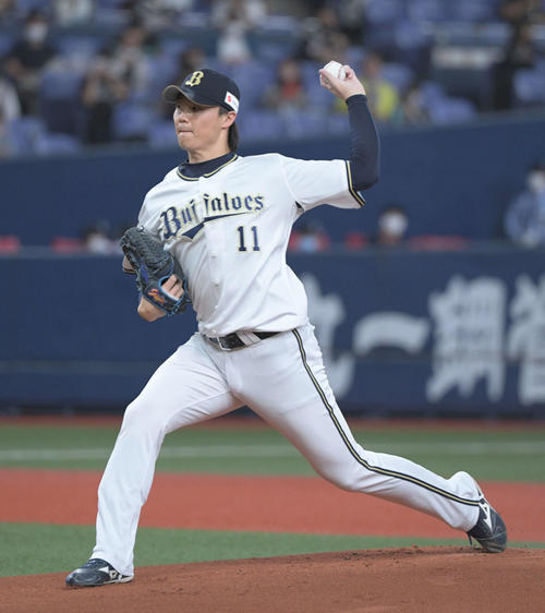 オリックス対ロッテ オリ先発の山崎福也(撮影・渦原淳)