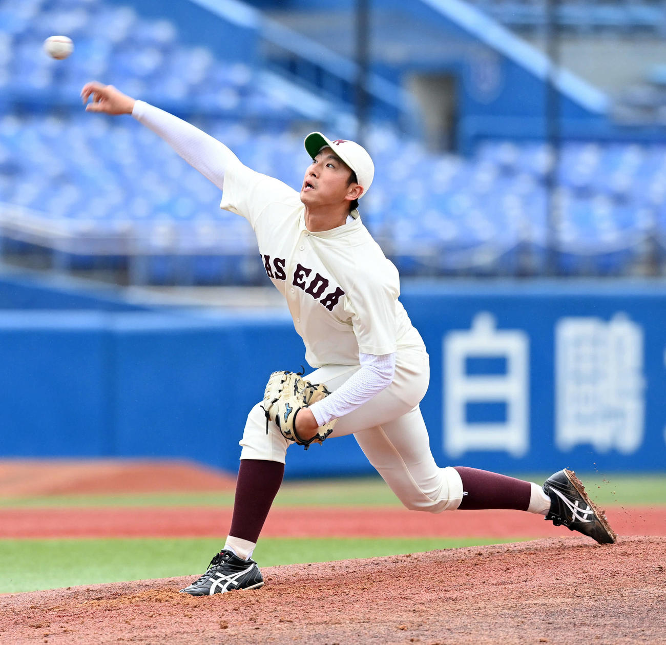 法大対早大　早大先発の西垣（撮影・たえ見朱実）