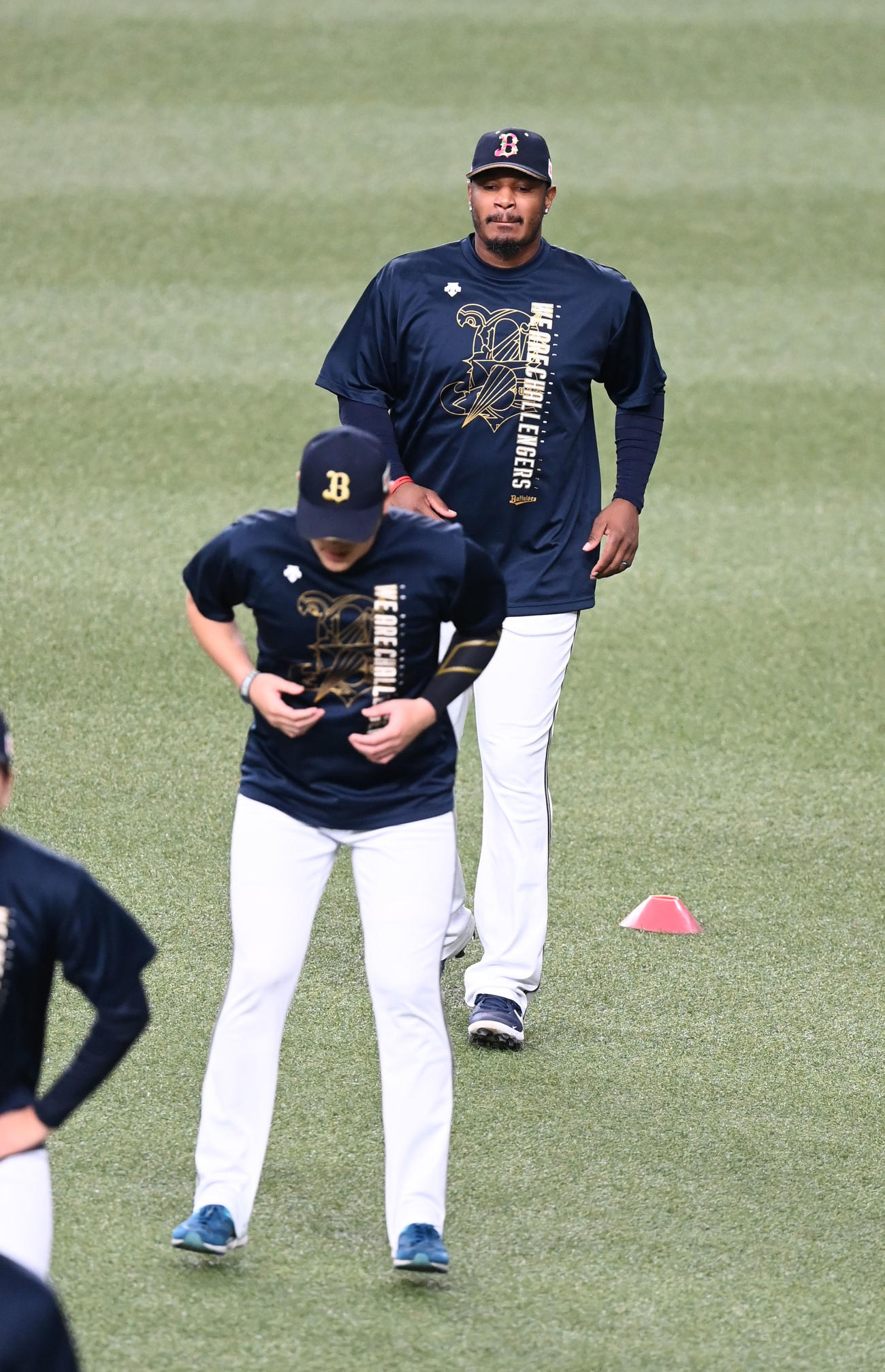 オリックス対ロッテ　チームに合流したジョーンズ（撮影・前岡正明）