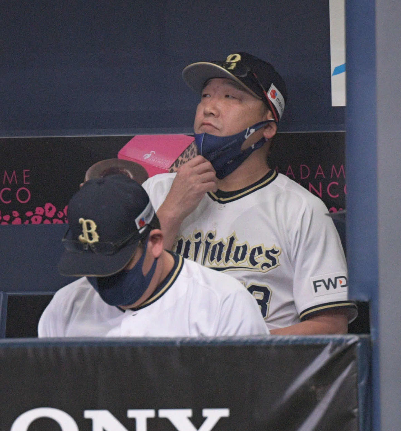 オリックス対ロッテ　戦況を見るオリックス中嶋監督（撮影・渦原淳）
