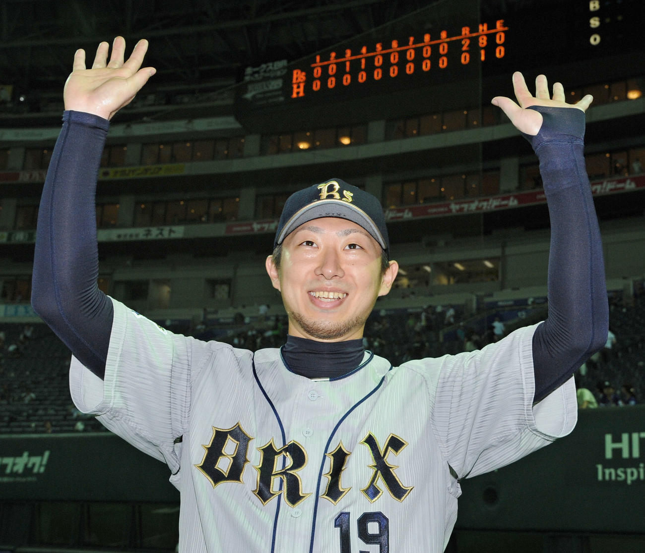 オリックス時代の金子千尋（2013年8月21日撮影）