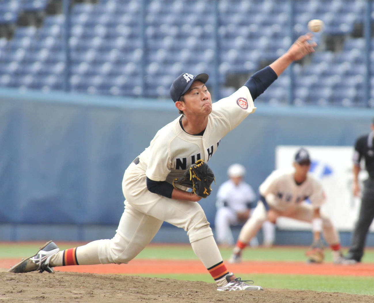 9月22日、平成国際大戦に登板した新潟医療福祉大・桐敷拓馬