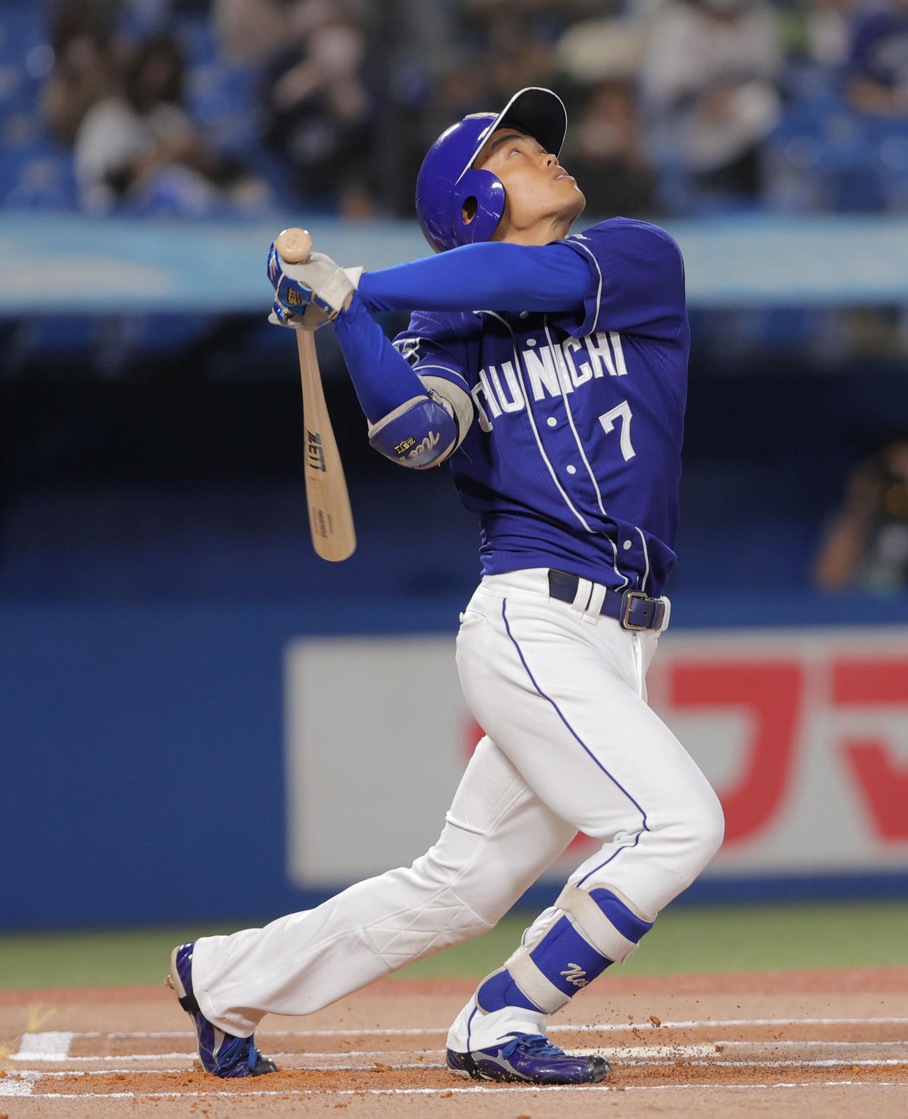 ヤクルト対中日　1回表中日無死、遊飛に倒れる根尾（撮影・河田真司）