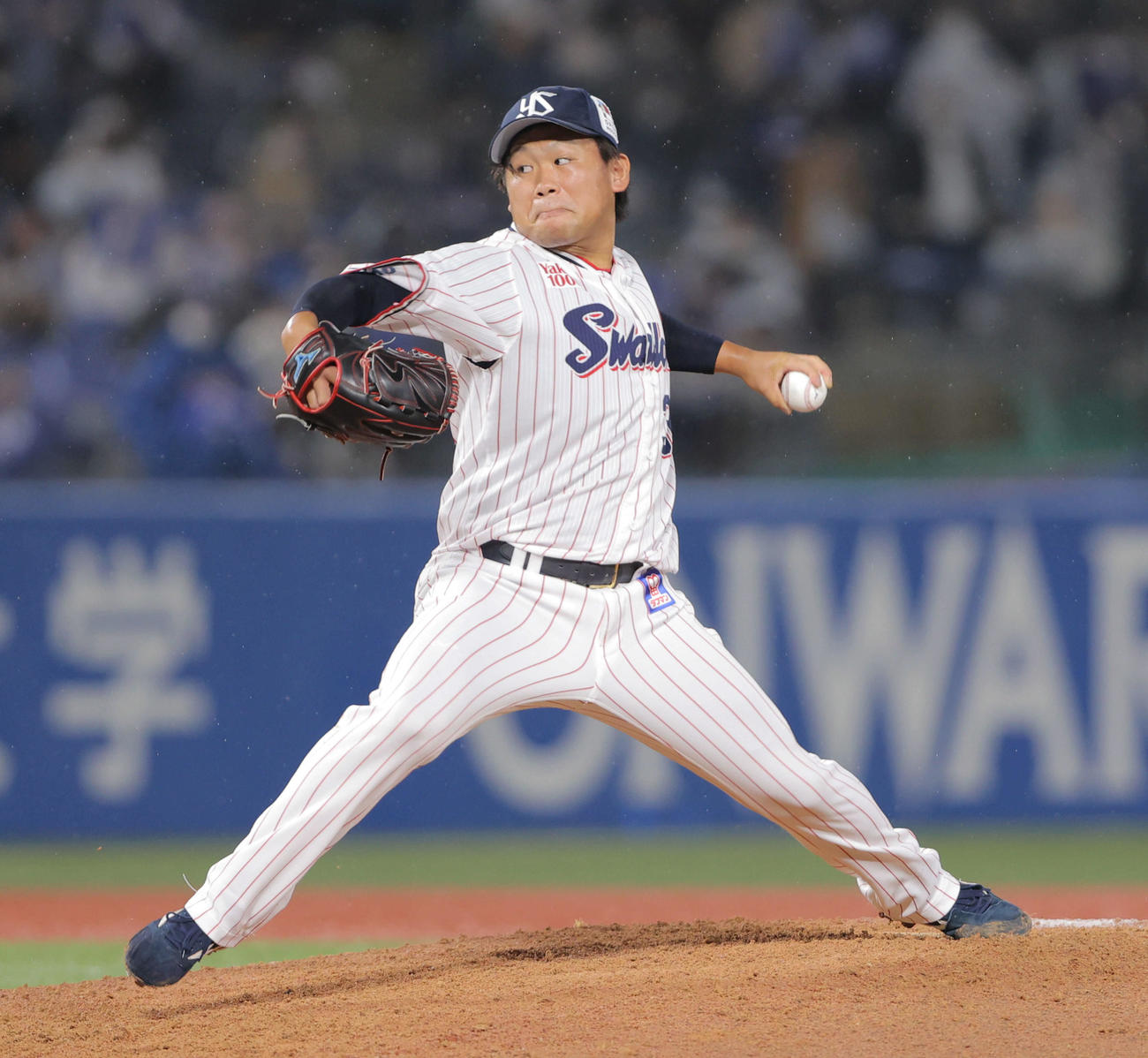 ヤクルト対中日　8回表、ヤクルト4番手で登板する田口（撮影・河田真司）