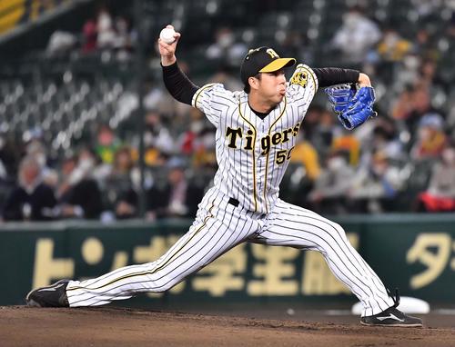 阪神対ヤクルト　阪神先発の青柳（撮影・上田博志）