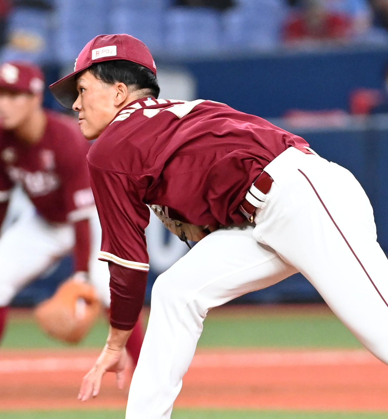オリックス対楽天　楽天先発の早川（撮影・前岡正明）