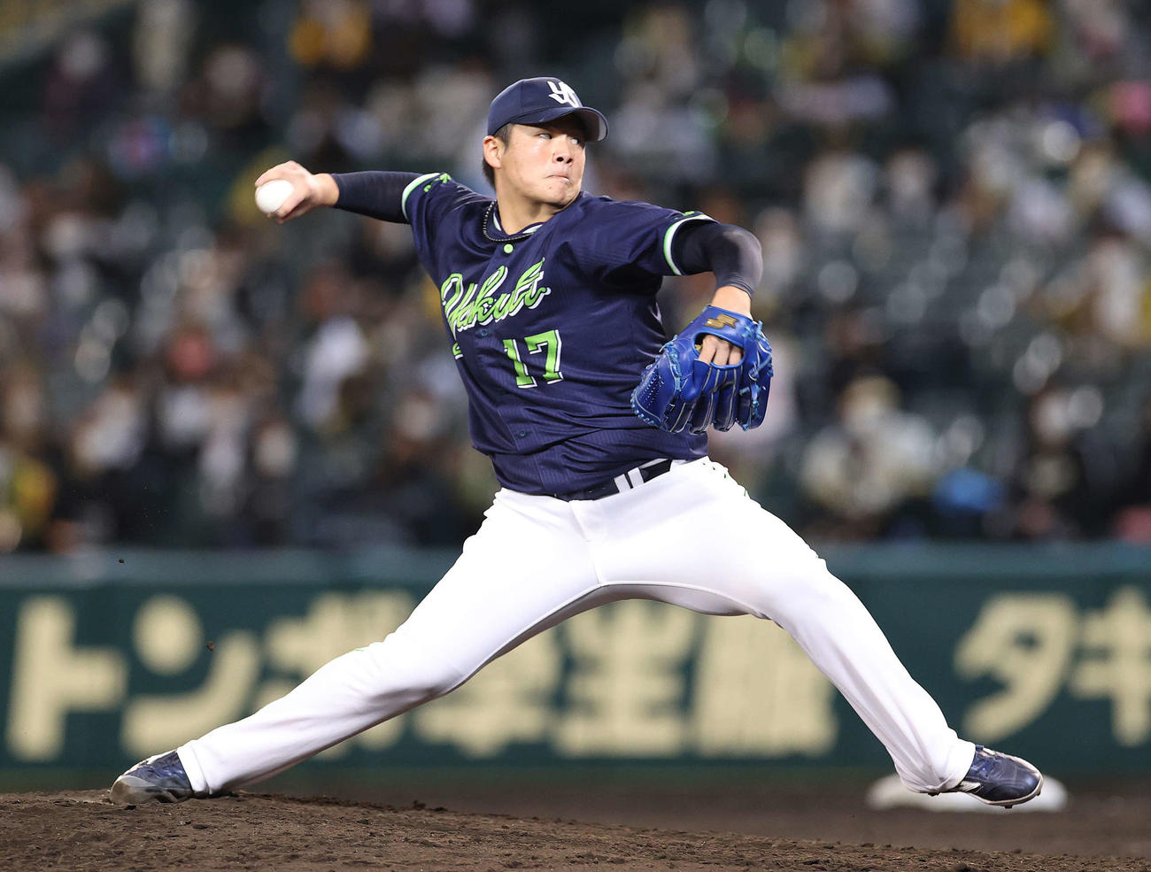 阪神対ヤクルト　8回裏、ヤクルト2番手で登板した清水（撮影・河野匠）