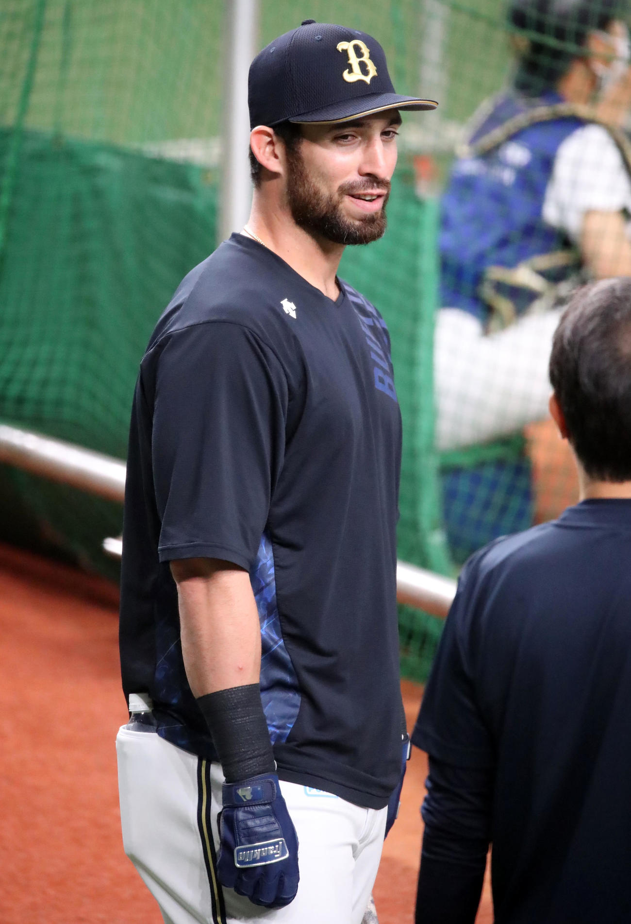 明るい表情を見せるオリックス・ラベロ（2021年10月20日撮影）