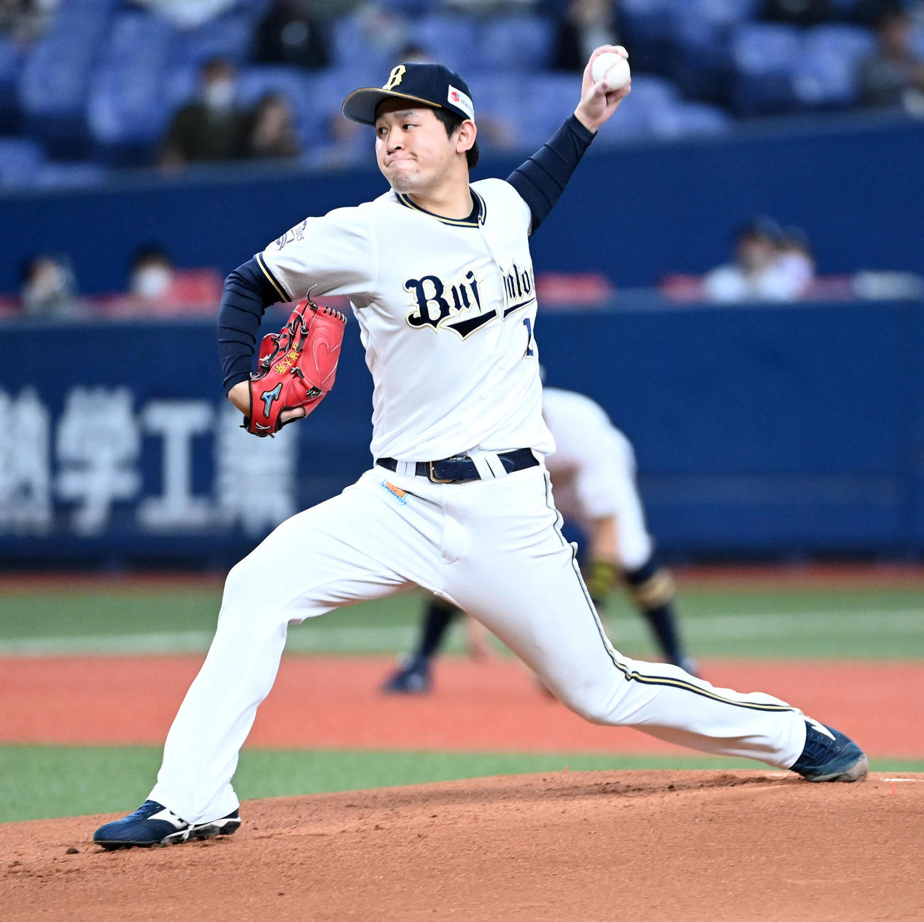 オリックス対西武　オリックス先発の宮城（撮影・前岡正明）