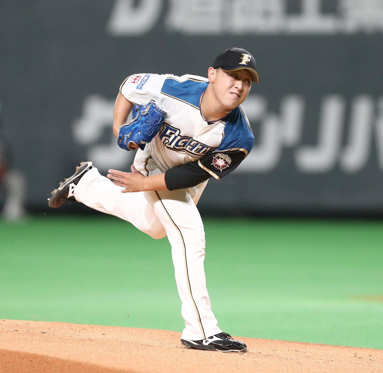 日本ハム河野竜生（21年8月25日撮影）