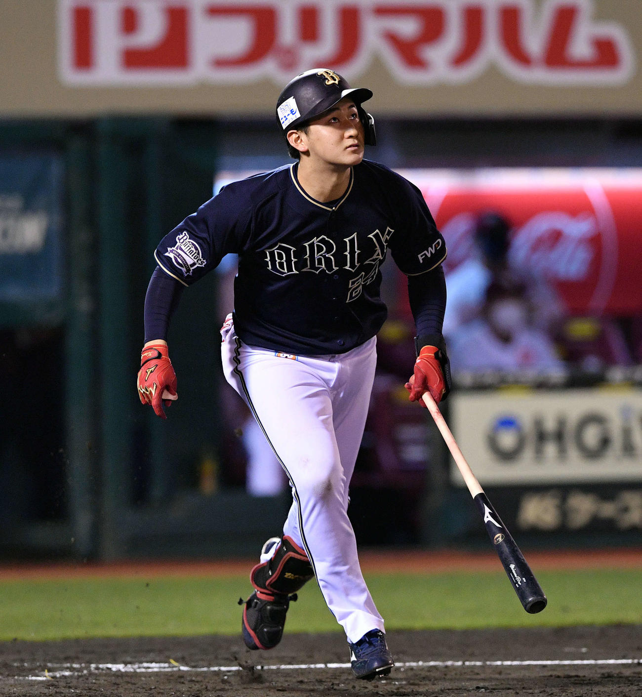 楽天対オリックス　7回表オリックス2死一、三塁、紅林は右前適時打を放つ（撮影・滝沢徹郎）