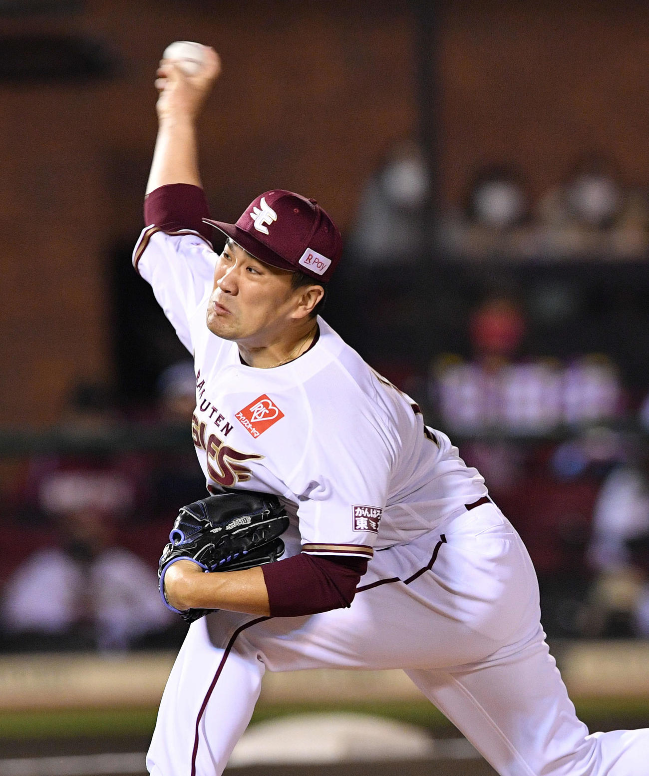 楽天対オリックス　楽天先発の田中将（撮影・滝沢徹郎）