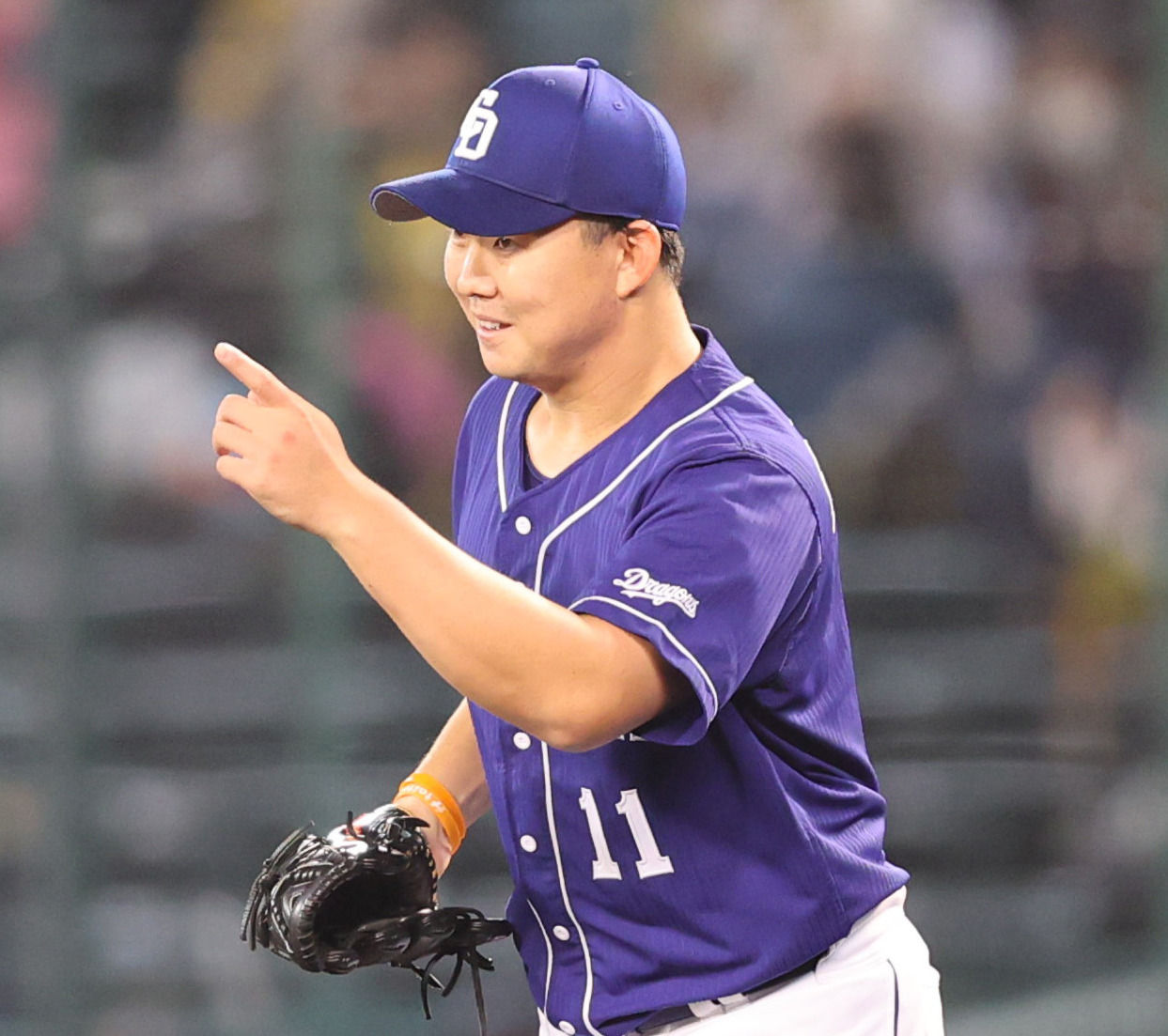 6回無失点で8勝目を挙げた中日小笠原（撮影・清水貴仁）