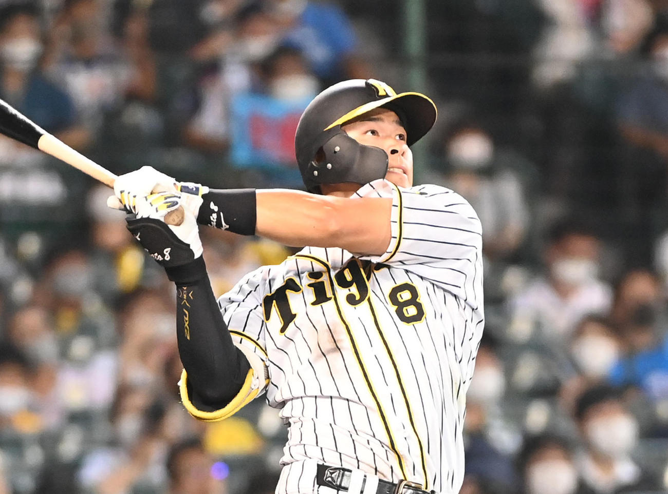 阪神佐藤輝明（2021年7月30日撮影）
