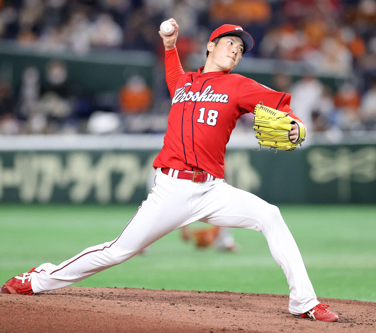 広島森下暢仁（2021年10月16日撮影）