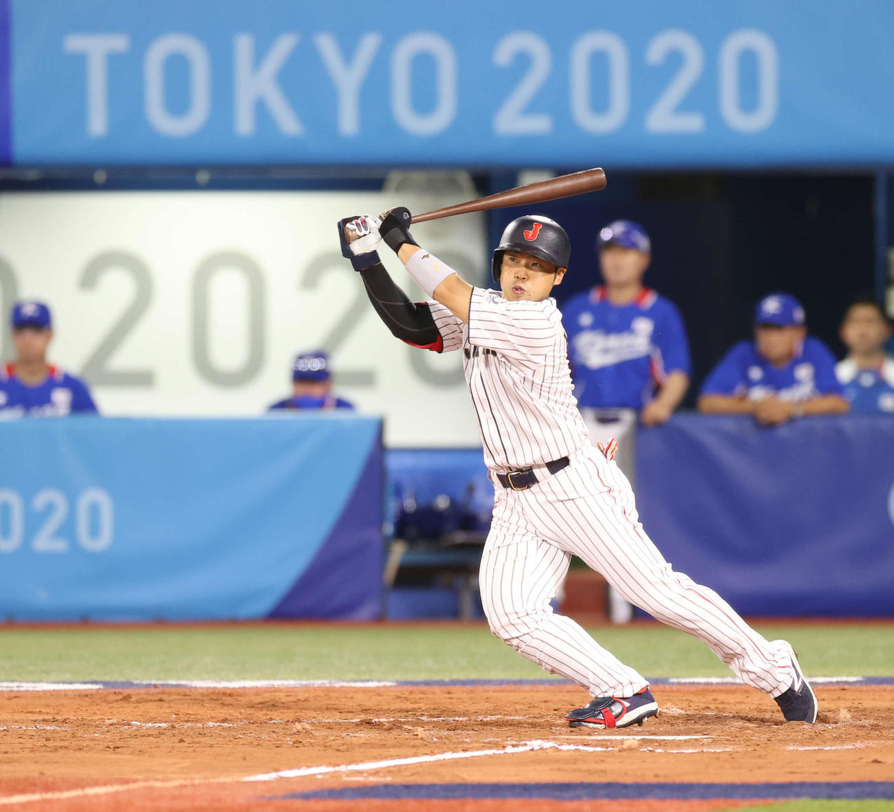 東京五輪　日本代表の近藤健介（2021年8月4日撮影）