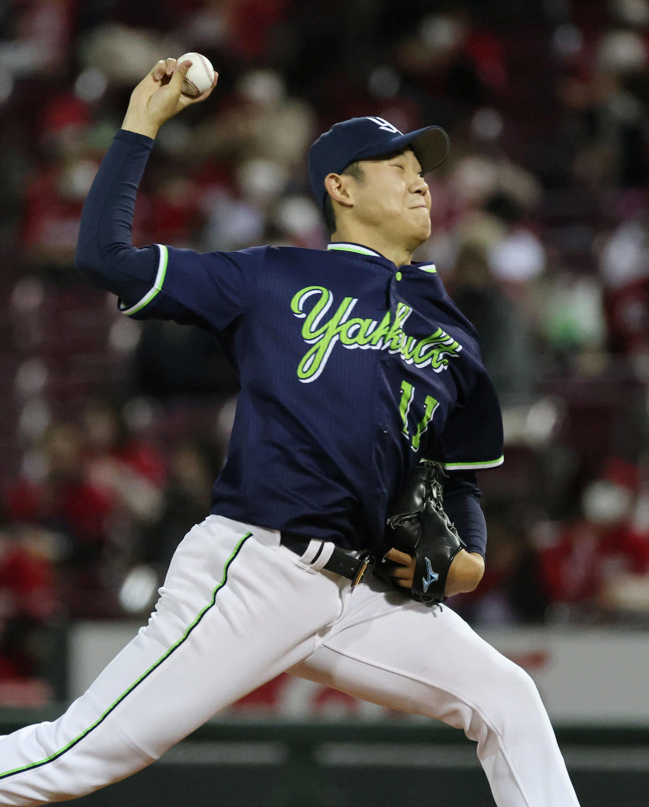 広島対ヤクルト　ヤクルト先発の奥川（撮影・加藤孝規）