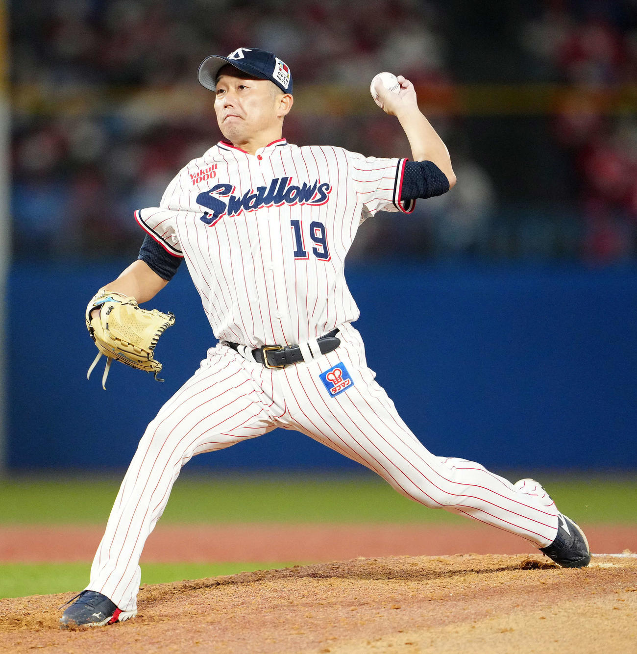 ヤクルト対広島　ヤクルト3番手の石川（撮影・江口和貴）