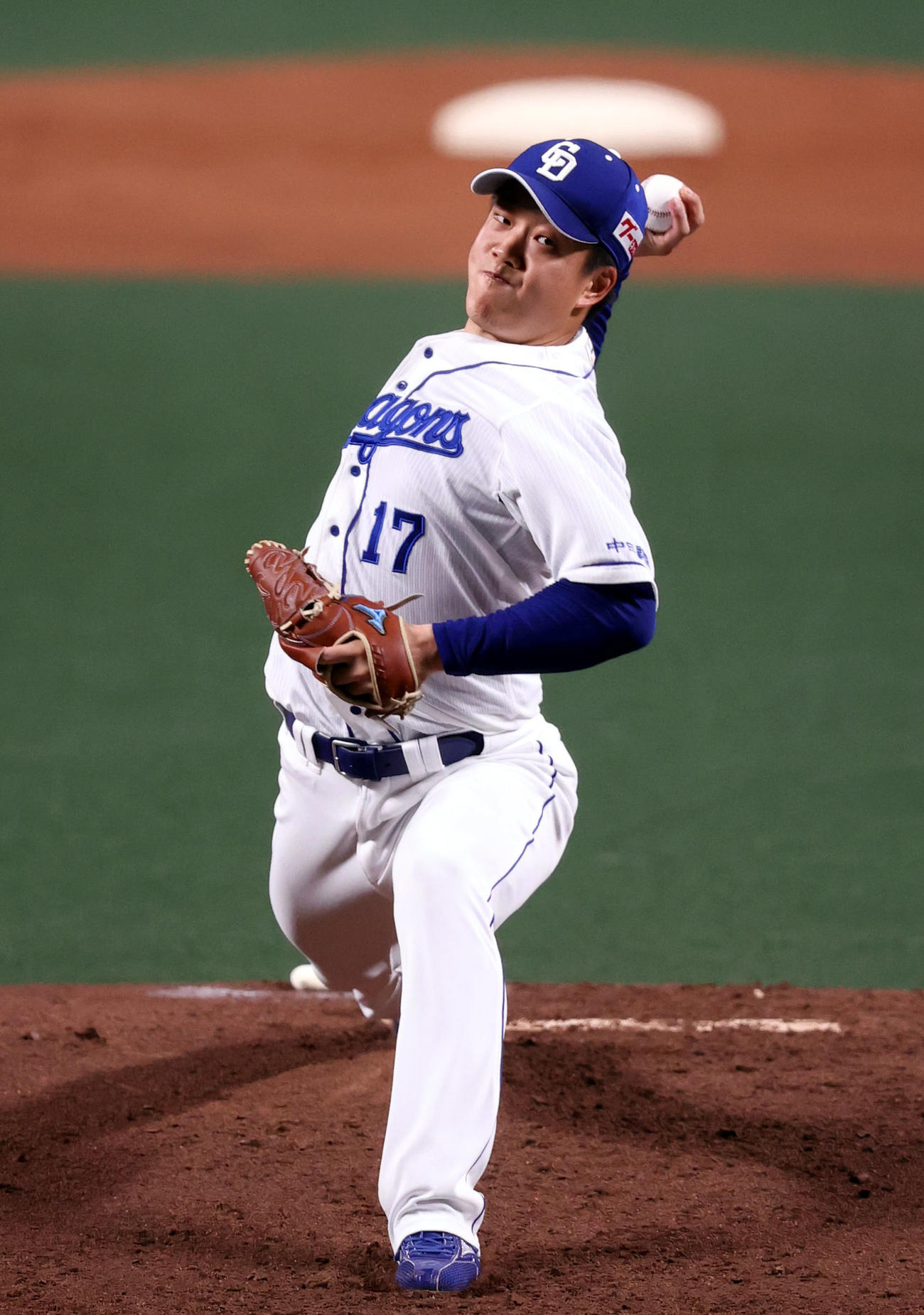 中日柳裕也（2021年8月28日撮影）