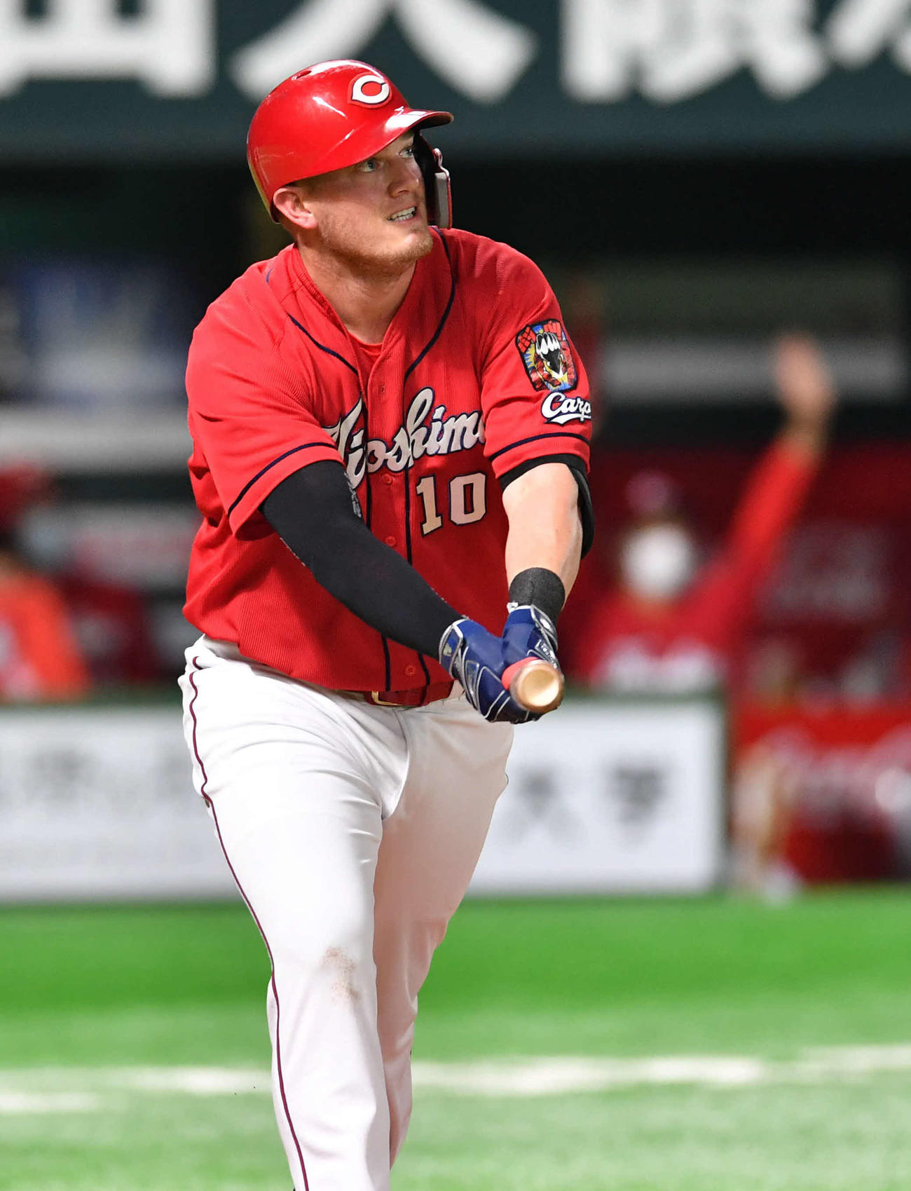 6月10日　ソフトバンク戦で先制の右越え本塁打を放つクロン