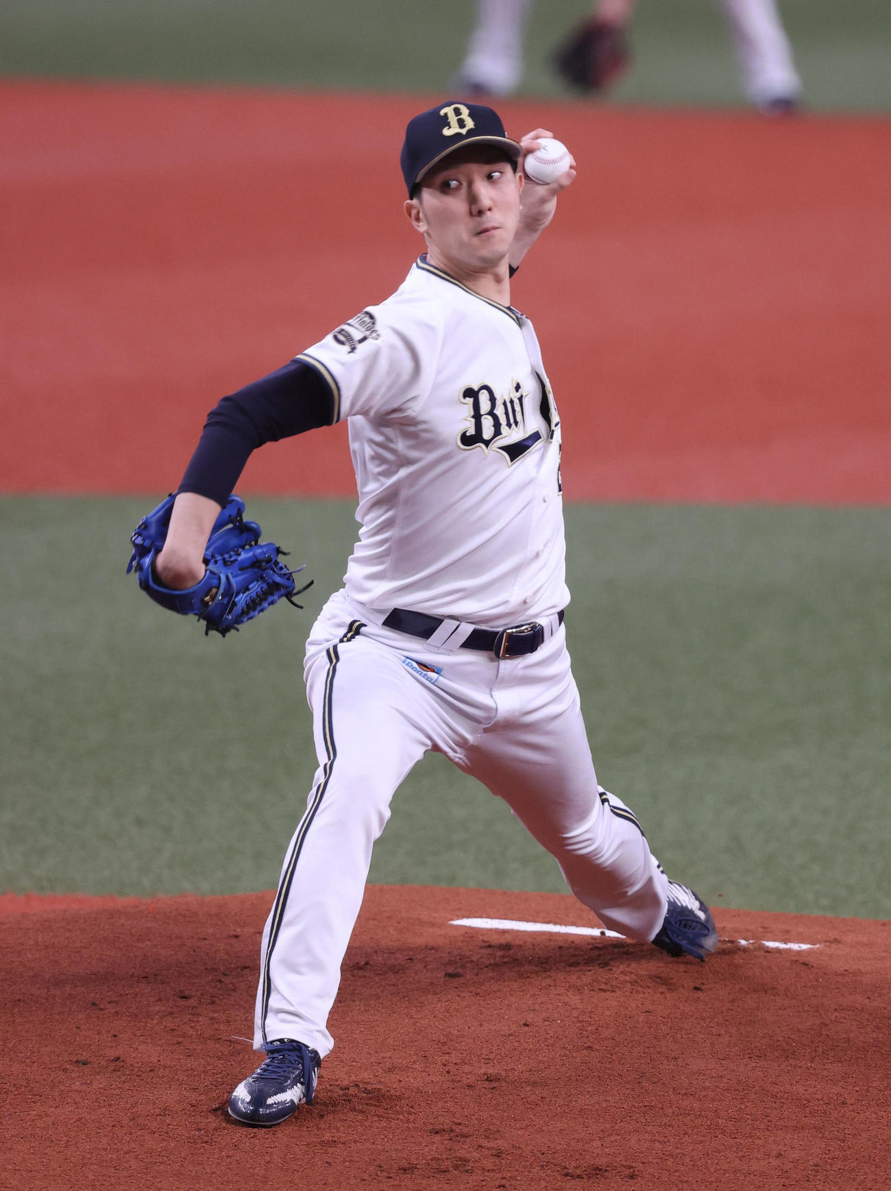白組先発のオリックス田嶋（撮影・渦原淳）