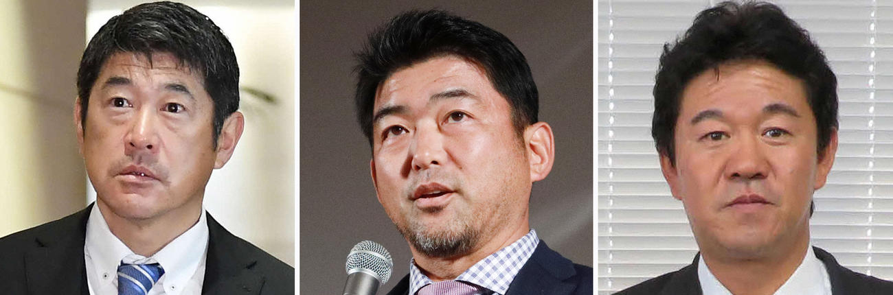 左から石井琢朗氏、斎藤隆氏、鈴木尚典氏