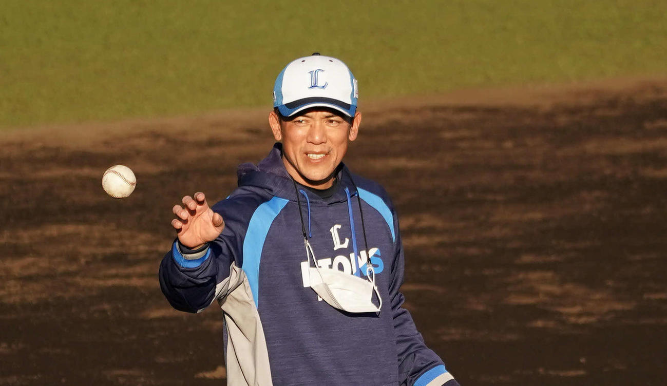 西武1軍ヘッドコーチに就任する松井稼頭央2軍監督（2021年2月9日撮影）