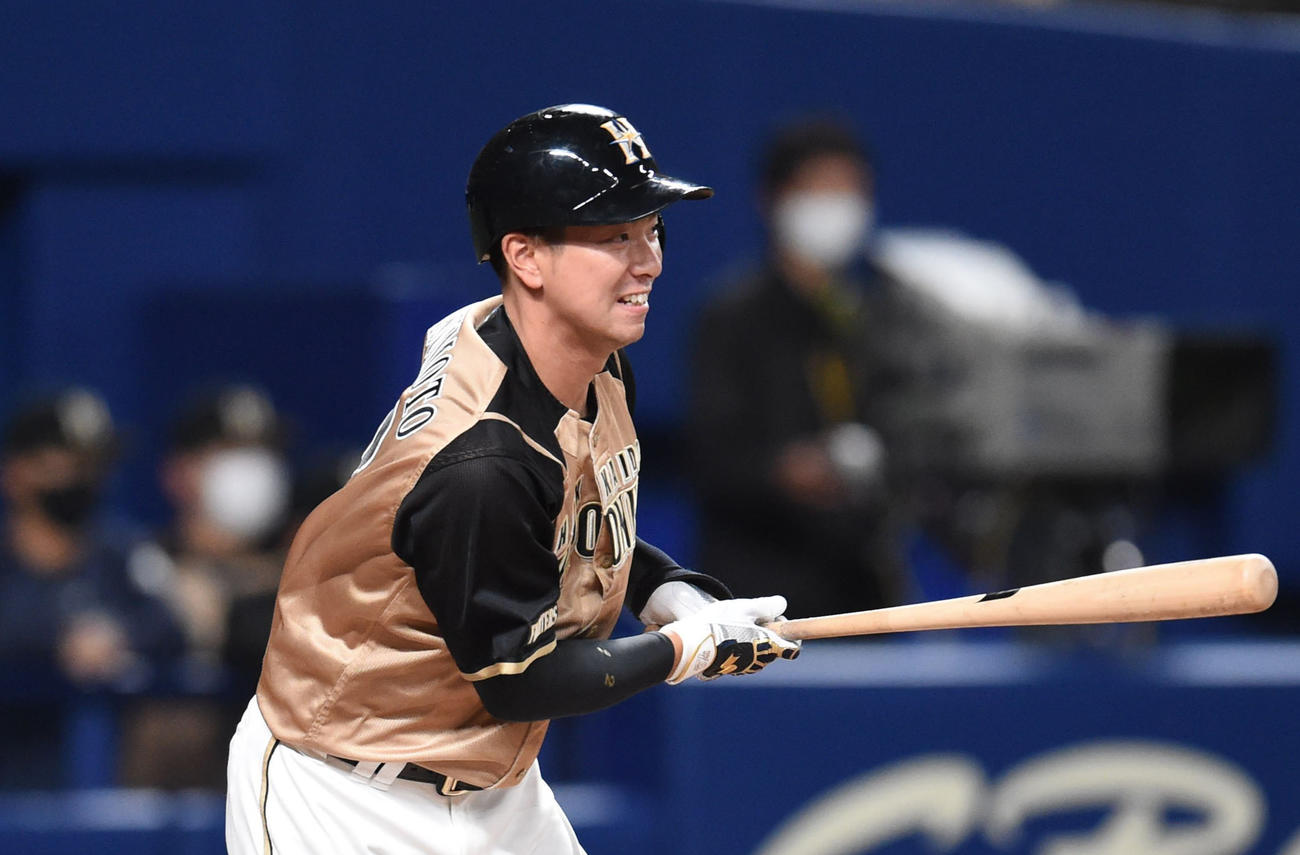 日本ハム松本剛（2021年3月19日撮影）