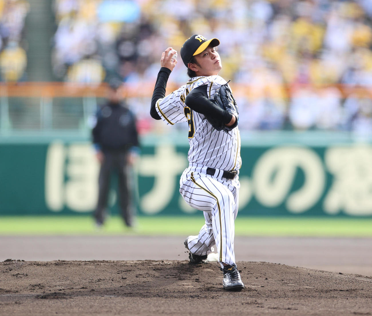 CSファーストステージ阪神対巨人　阪神先発高橋（撮影・清水貴仁）