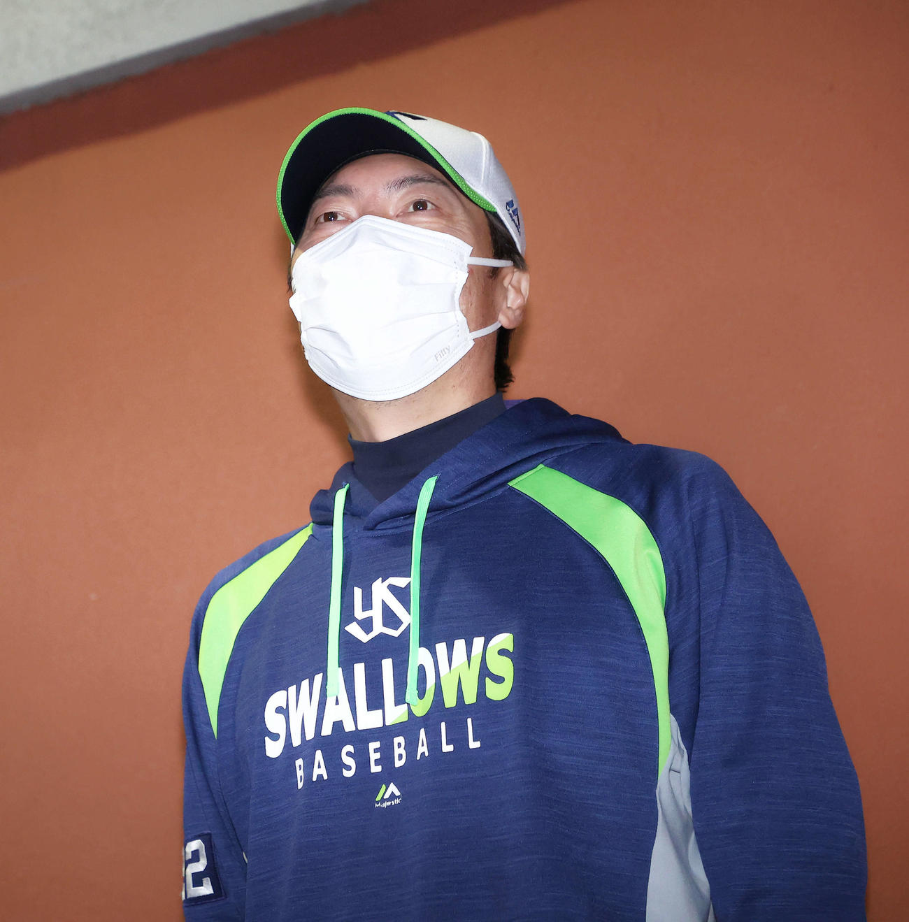CSに向け笑顔で意気込むヤクルト高津監督（撮影・河田真司）