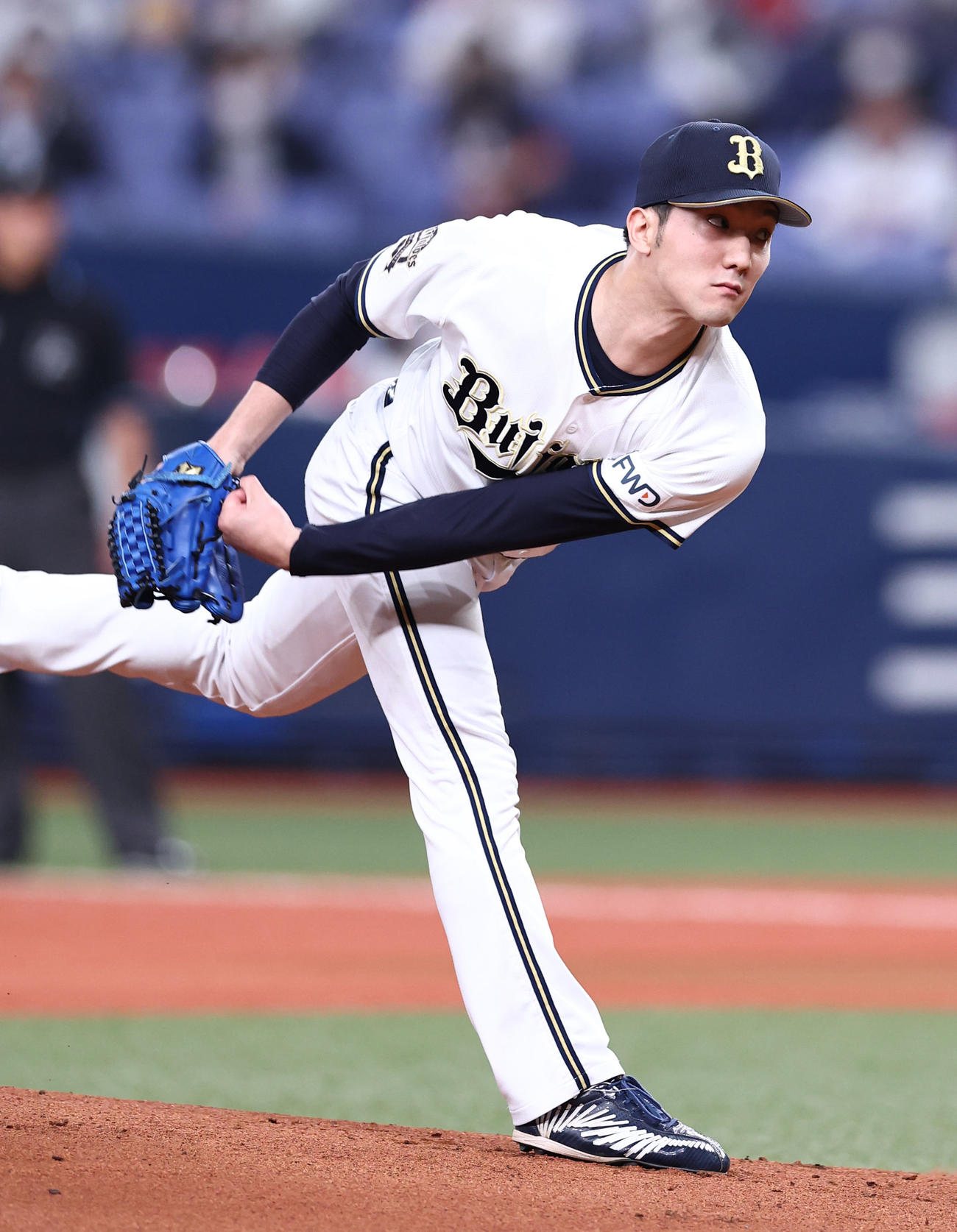 オリックス対ロッテ　力投するオリックス先発の田嶋（撮影・垰建太）