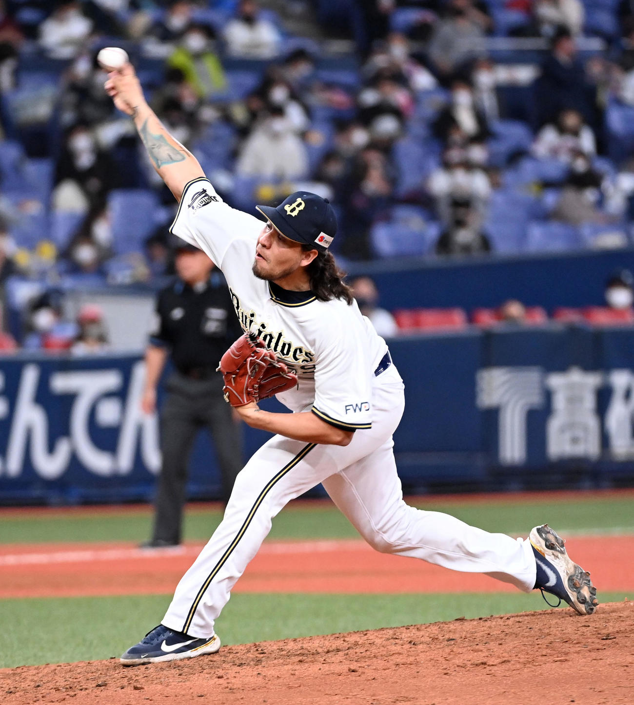 オリックス対ロッテ　オリックス3番手のバルガス（撮影・前岡正明）