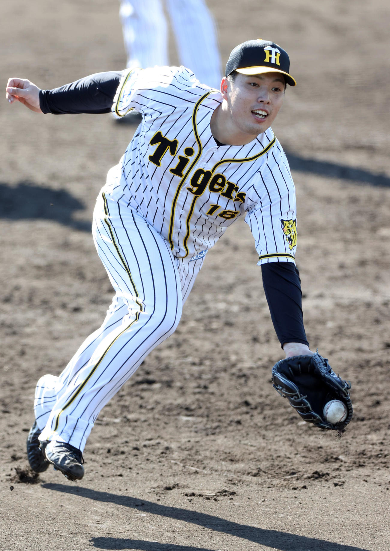 投内連携でトスする馬場（撮影・上山淳一）