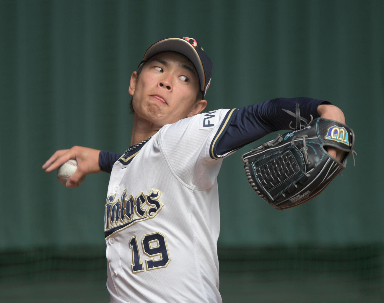 オリックス山岡泰輔（2021年2月20日撮影）