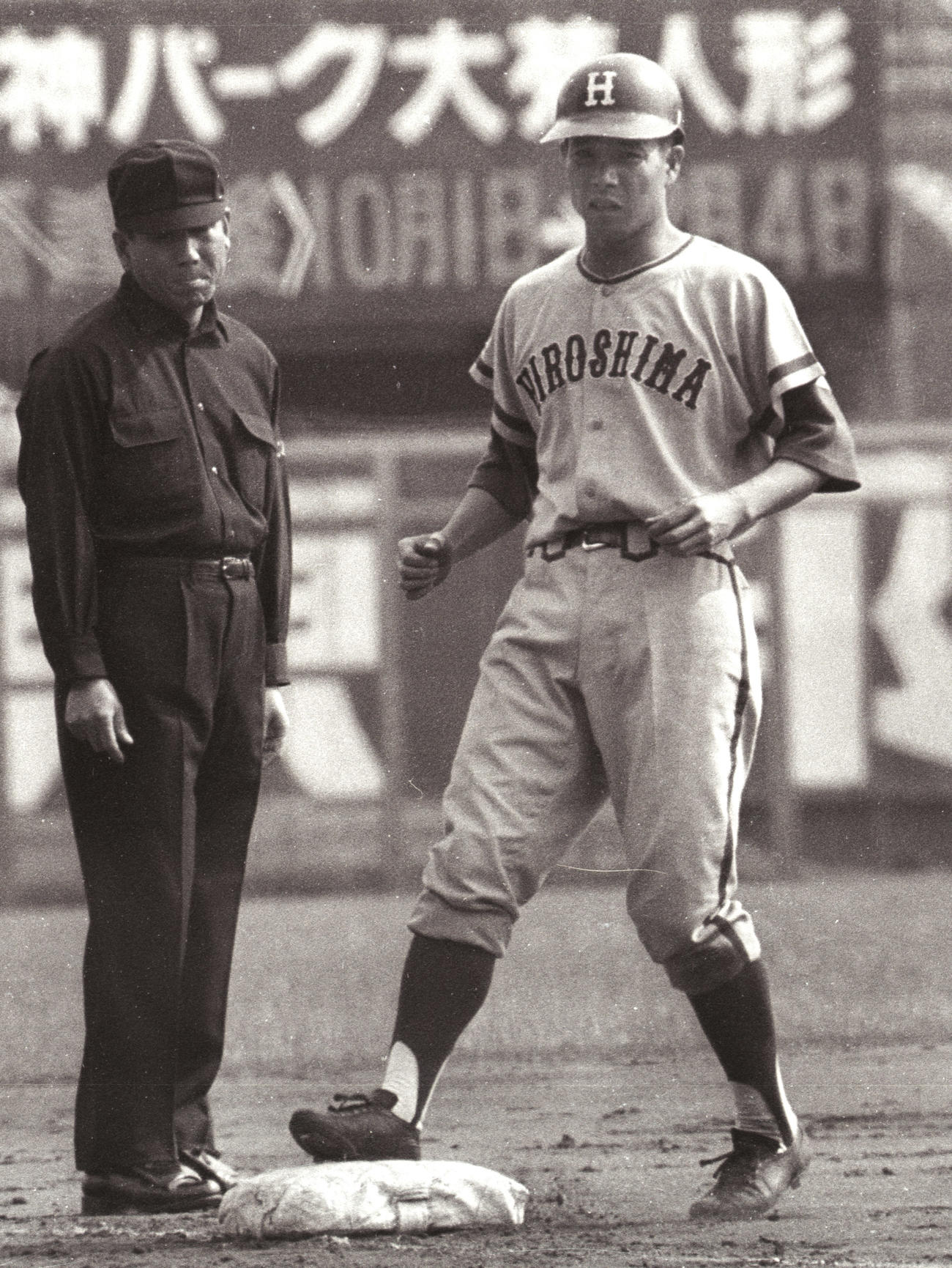 1966年10月、広島でプレーする古葉竹識さん