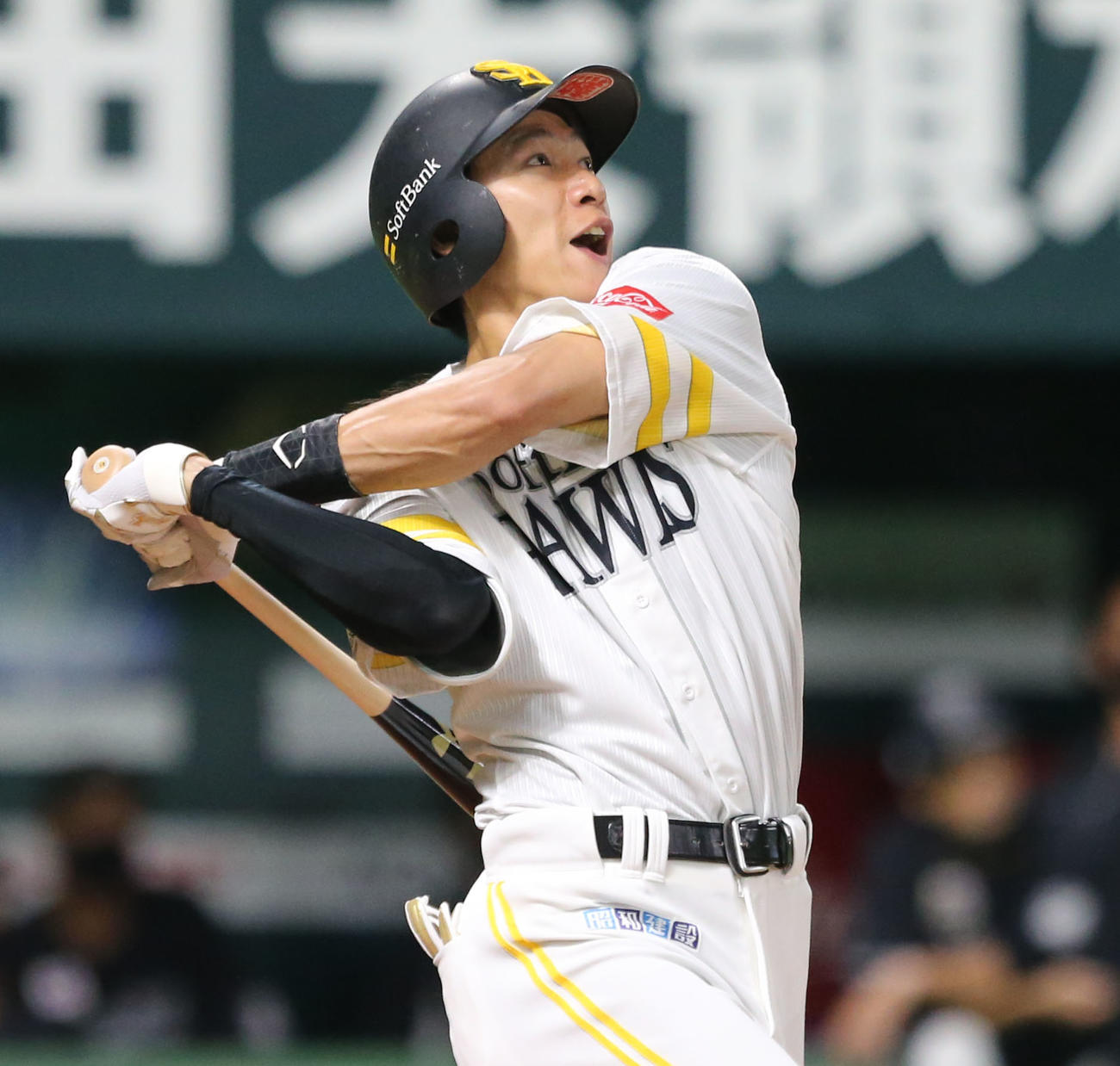 9月15日、本塁打を放つ柳田