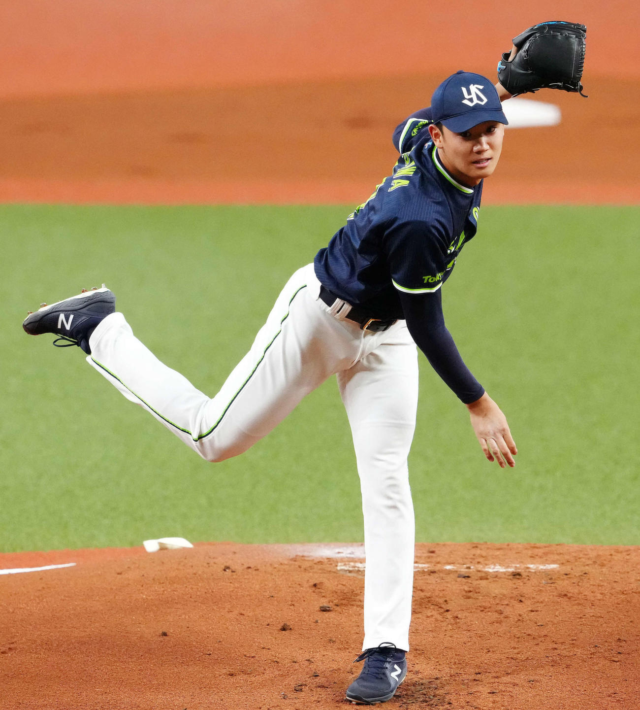 ヤクルト先発の奥川（撮影・江口和貴）