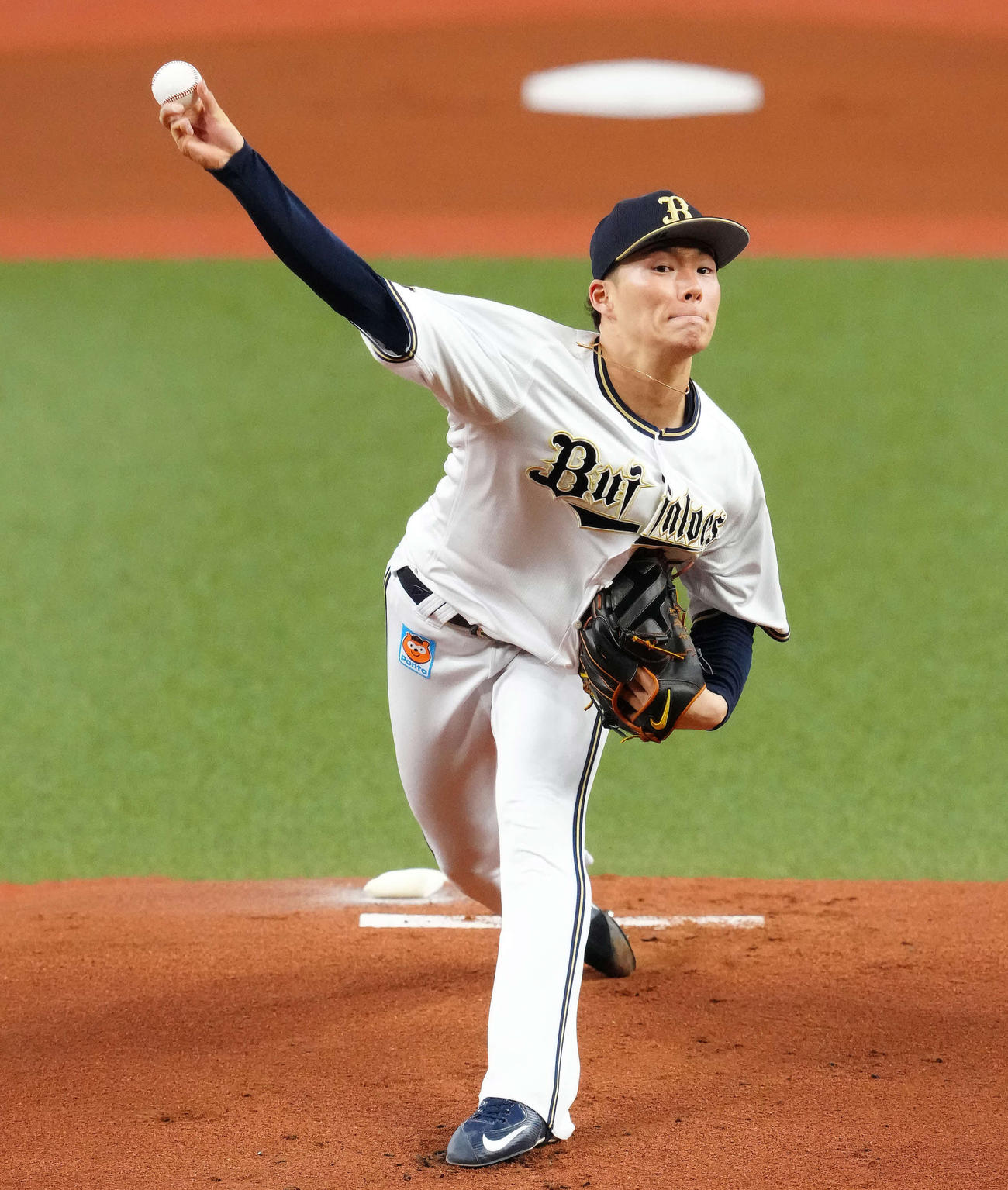 オリックス先発の山本（撮影・江口和貴）
