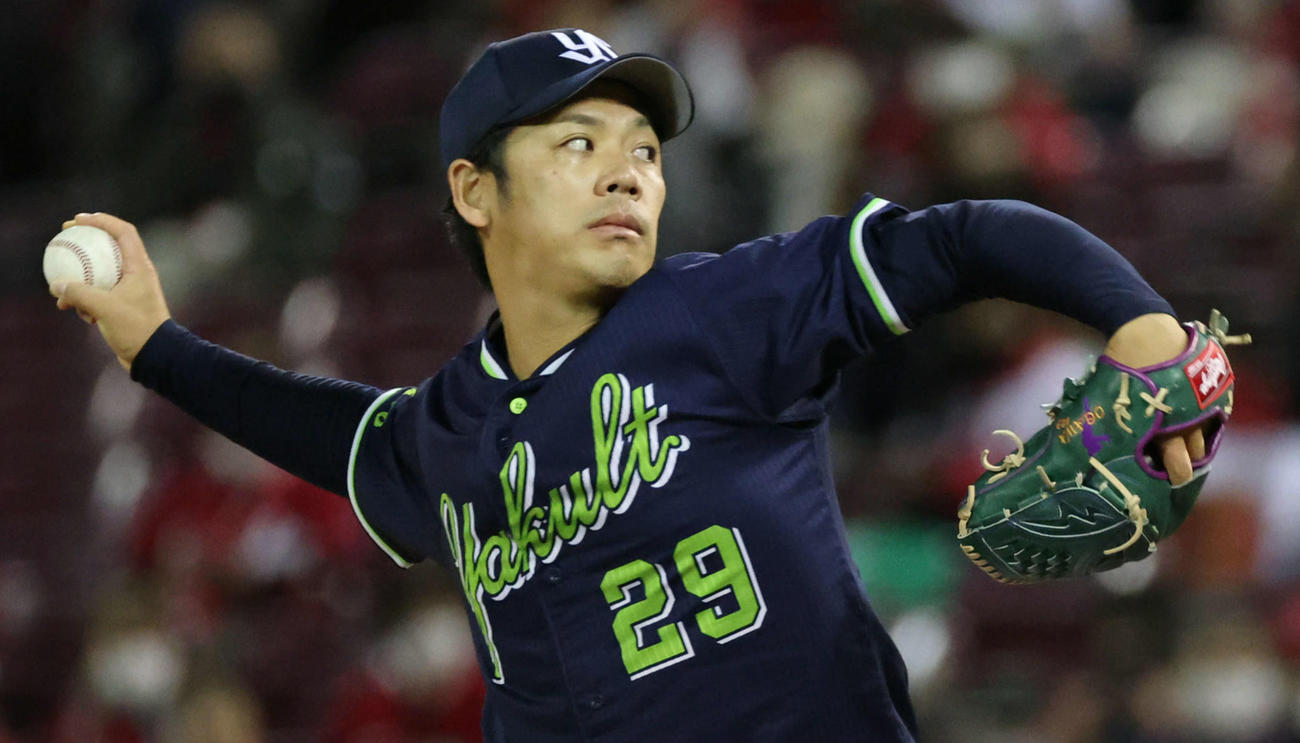 ヤクルト小川泰弘（2021年10月29日撮影）
