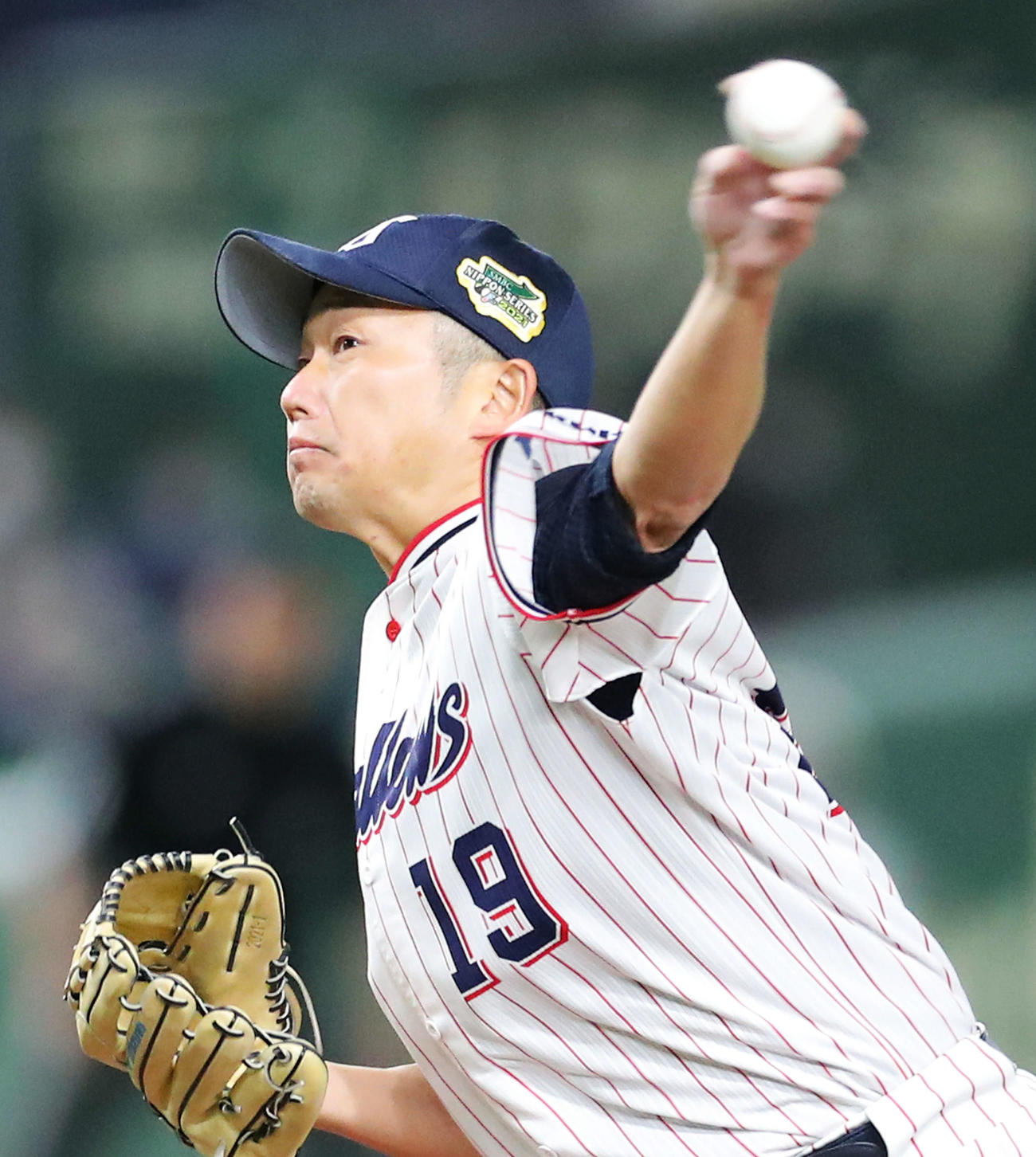ヤクルト対オリックス　5回表、力投するヤクルト石川（撮影・河田真司）