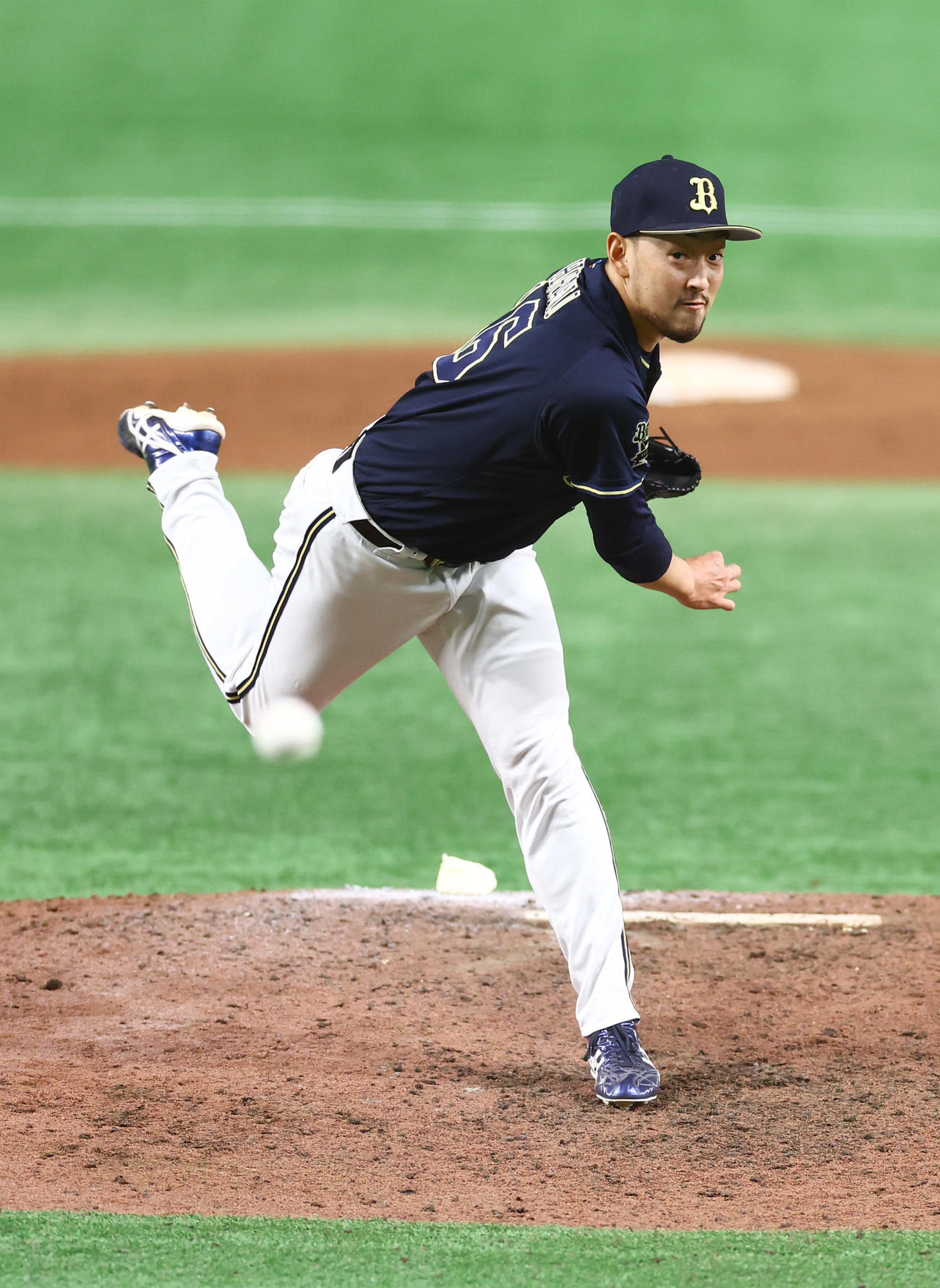 ヤクルト対オリックス　セーブを挙げたオリックス平野佳（撮影・垰建太）