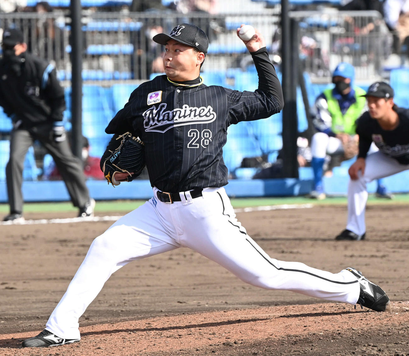 ロッテ松永昂大＝2021年3月9日