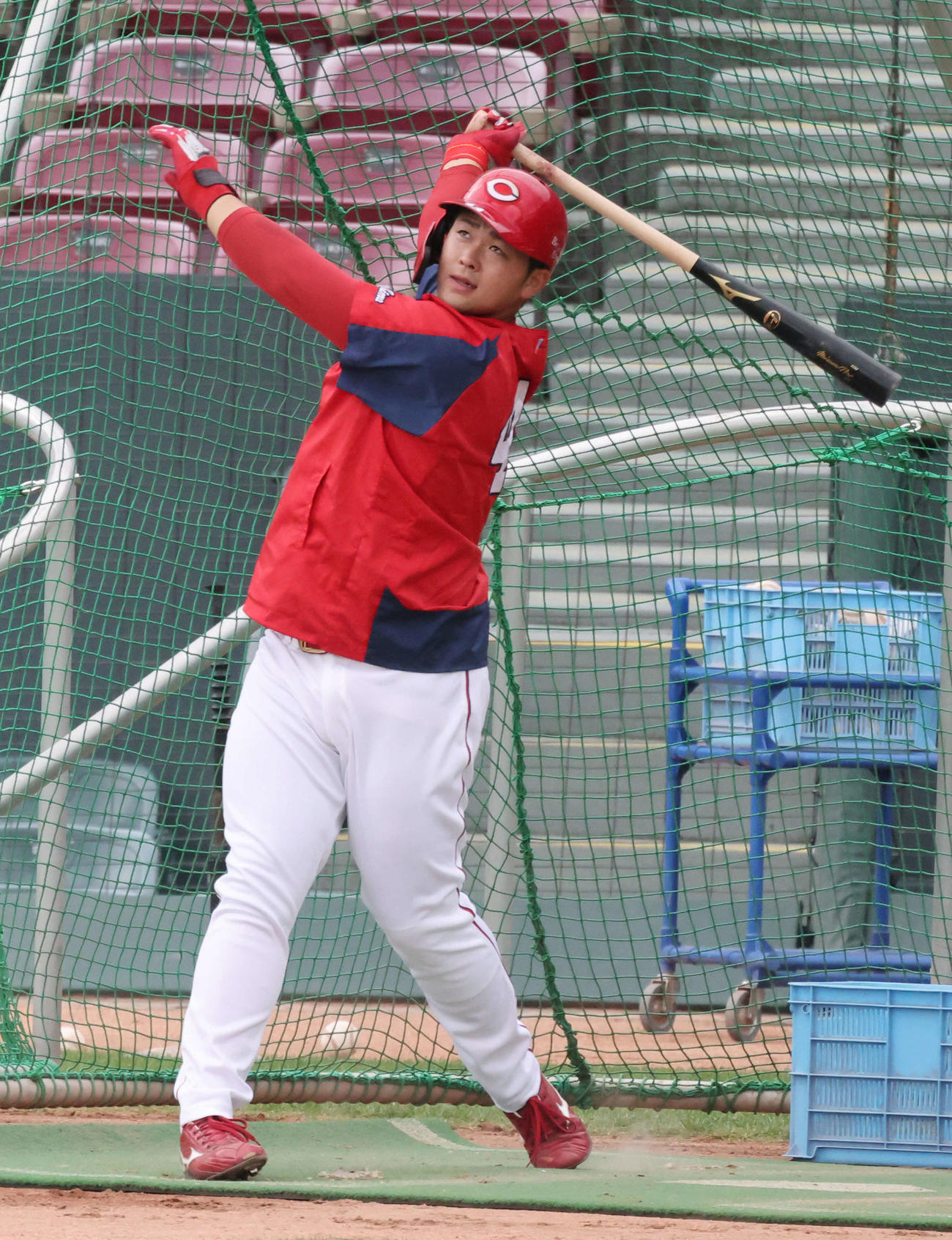 広島秋季練習　打撃練習を行う林（撮影・加藤孝規）