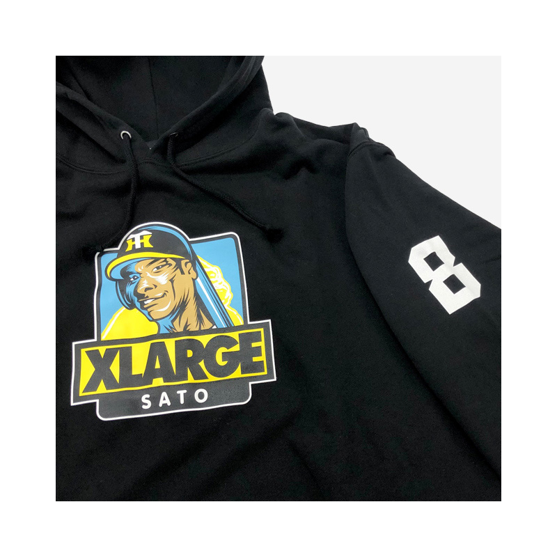 T－SHOP限定　XLARGE HOOD SWEAT COOL　佐藤輝明選手モデル（ブラック）（阪神タイガース公式オンラインショップより）