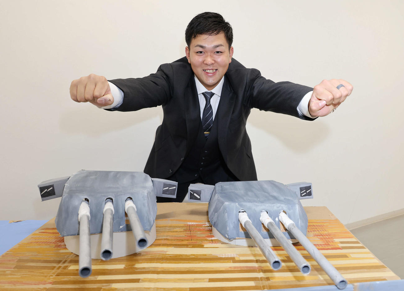 「来季は本塁打20本」と宣言した広島林。目指すのは鯉の主砲だ（撮影・加藤孝規）